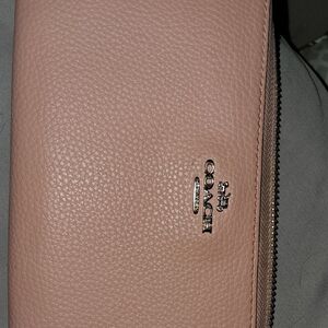Coach Blush Leather Zip Wallet